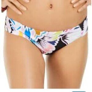 Trina Turk women's shirred side hipster pant bikini swim bottom size 8 NWT